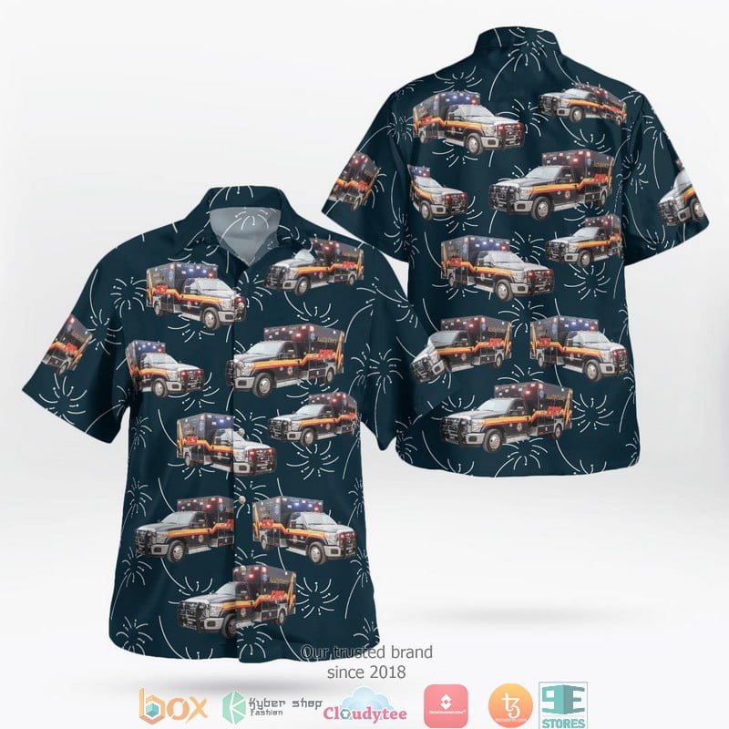 Austin County Texas Austin County EMS 3D Hawaii Shirt Aloha Beach Shirt