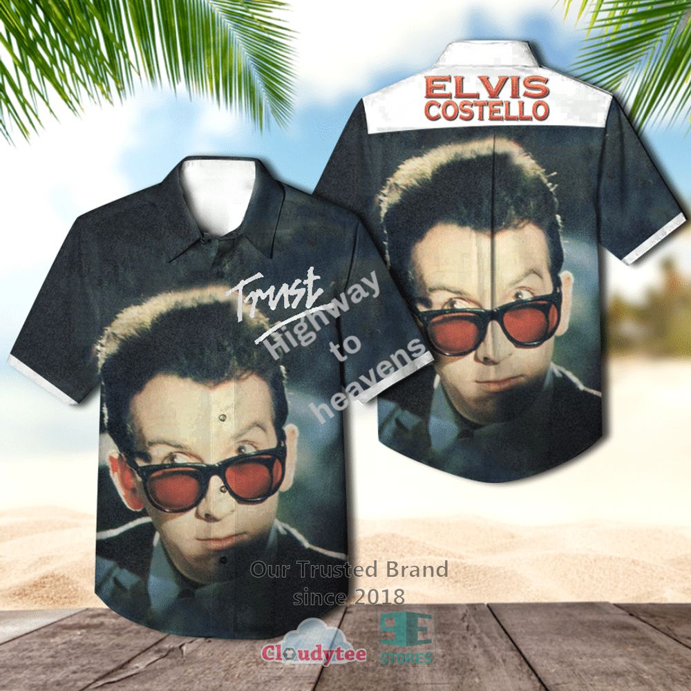 Elvis Costello Trust Casual Hawaiian Shirt Aloha Beach Shirt