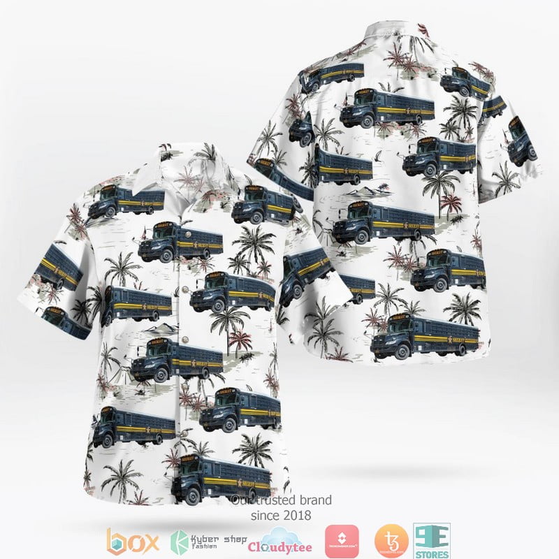 Franklin County Sheriff Bus Coconut White Hawaii 3D Shirt Aloha Beach Shirt