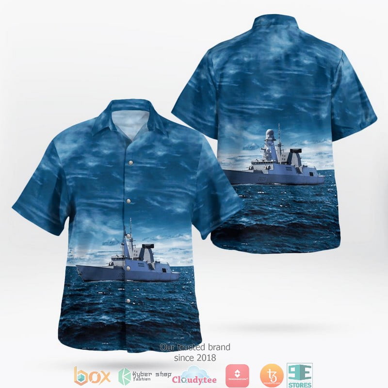 French Navy Forbin D620 3D Hawaii Shirt Aloha Beach Shirt