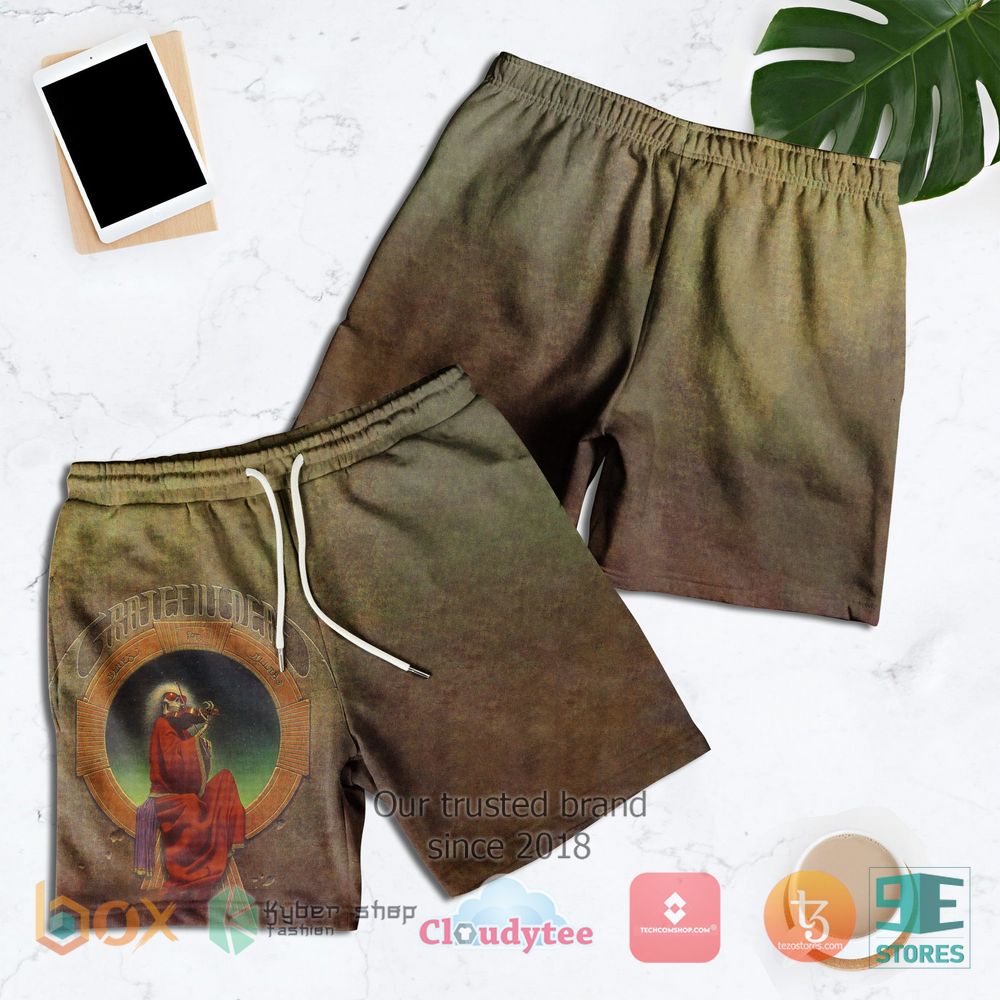 Grateful Dead Blues For Allah Shorts Aloha Beach Shirt