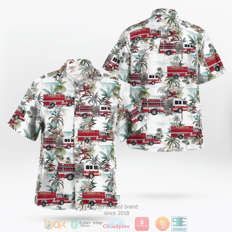 Haughton Louisiana Bossier Parish Fire District 1 Station 1 Eastwood Aloha Shirt Aloha Beach Shirt