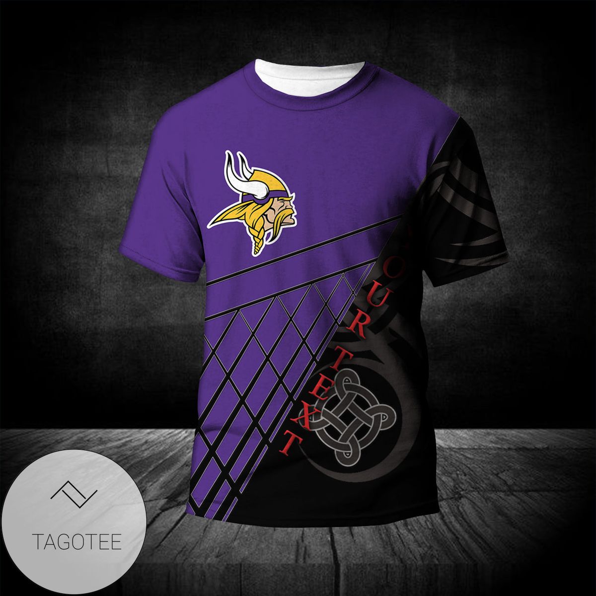 Minnesota Vikings All Over Print T-Shirt Sport Sport Pattern Celtic