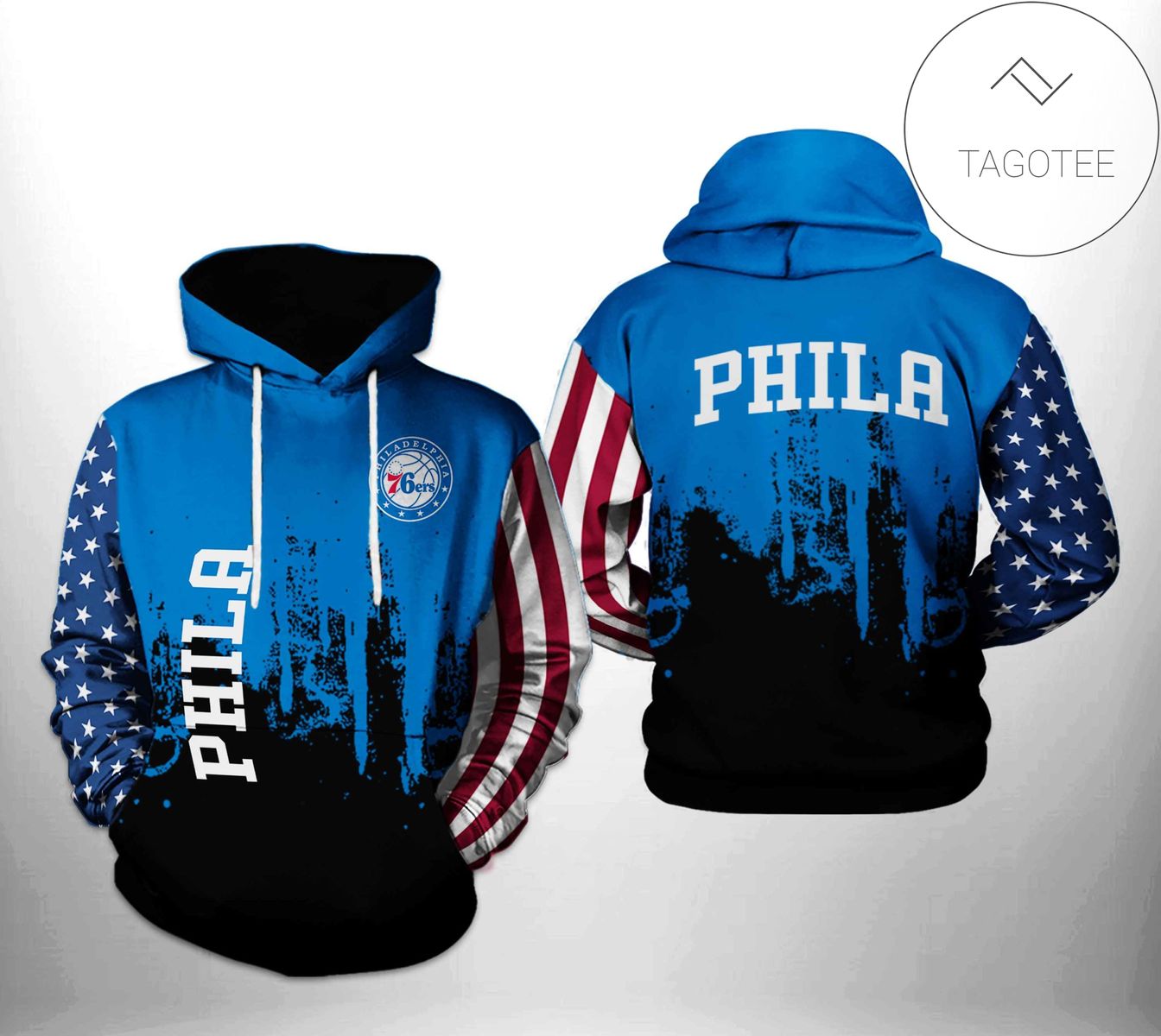 Philadelphia 76Ers NBA Team US 3D Printed Hoodie Zipper Hooded Jacket