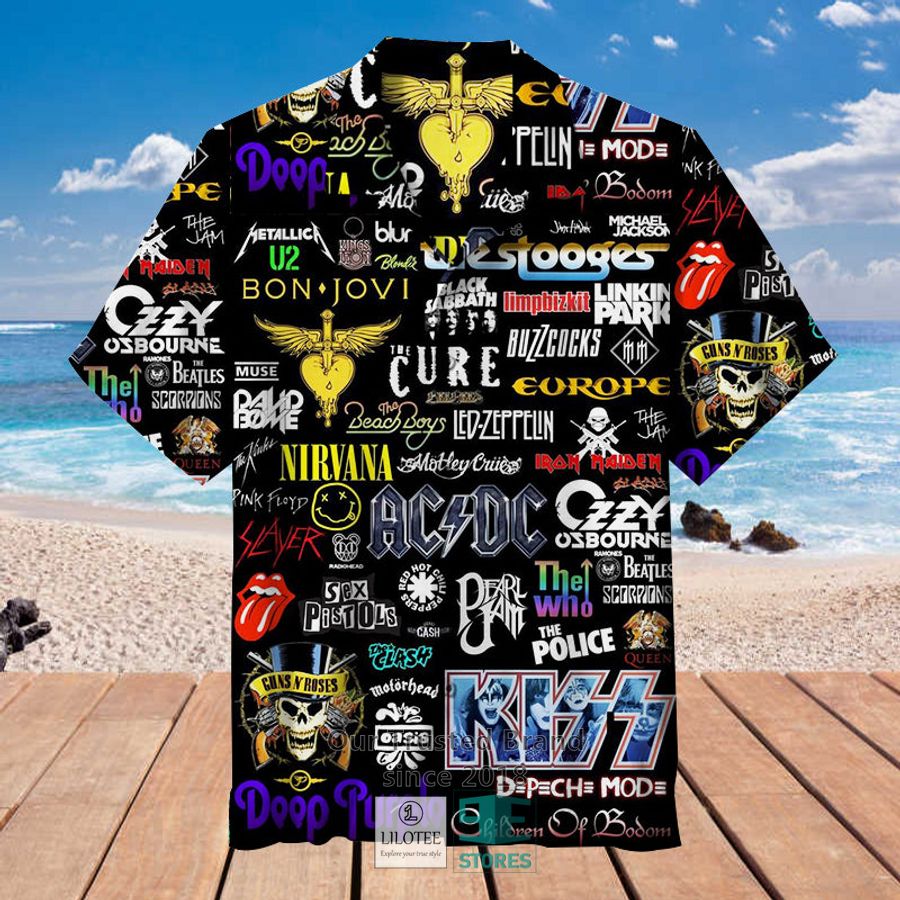 Rock Band Collage Hawaiian Shirt Aloha Beach Shirt