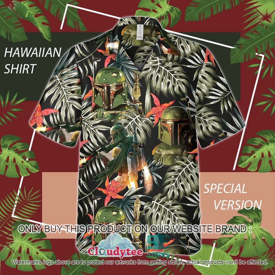 s Boba Fett Green Leafs Hawaiian Shirt Aloha Beach Shirt