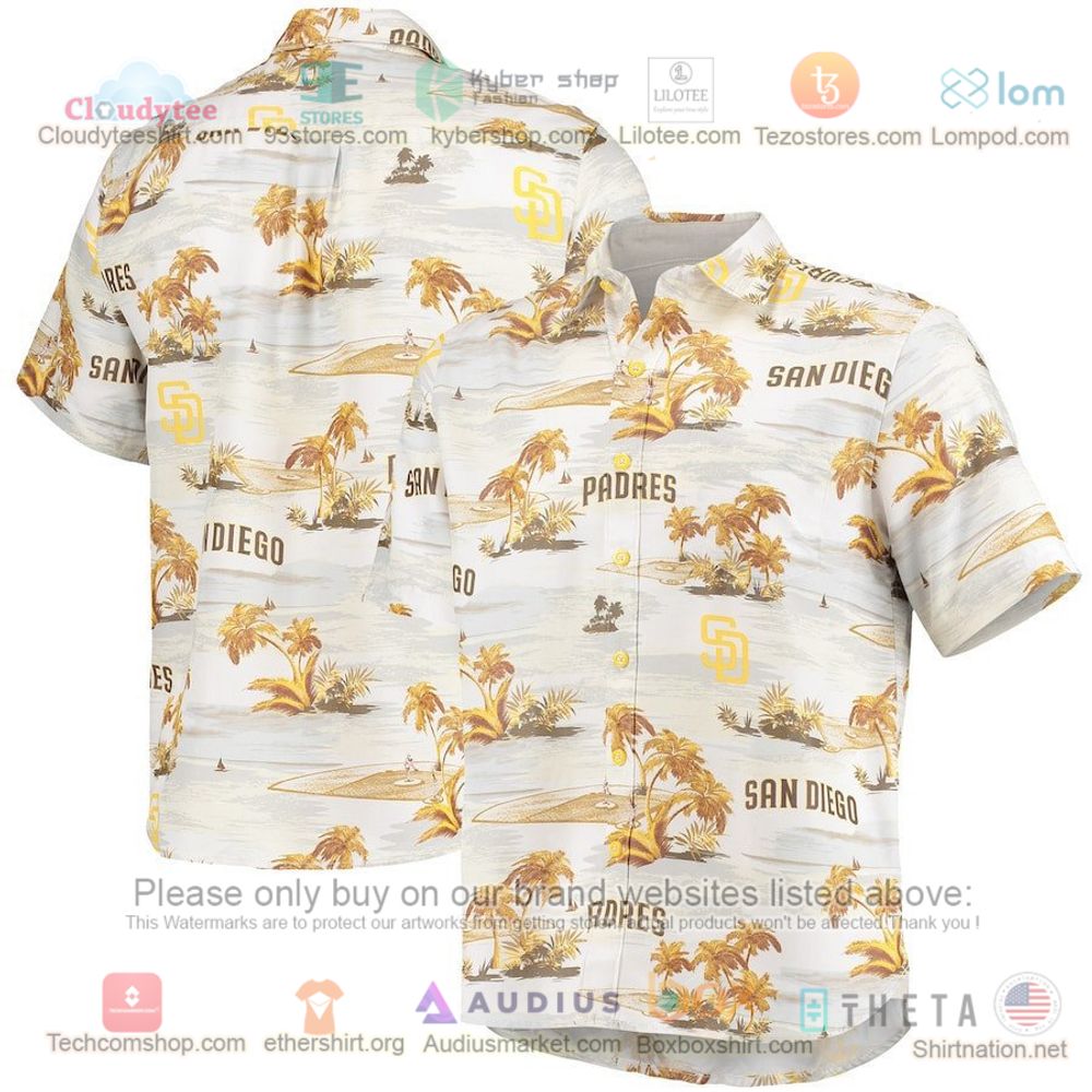 San Diego Padres Bahama Coconut Point Island Button-Up Hawaiian Shirt Aloha Beach Shirt