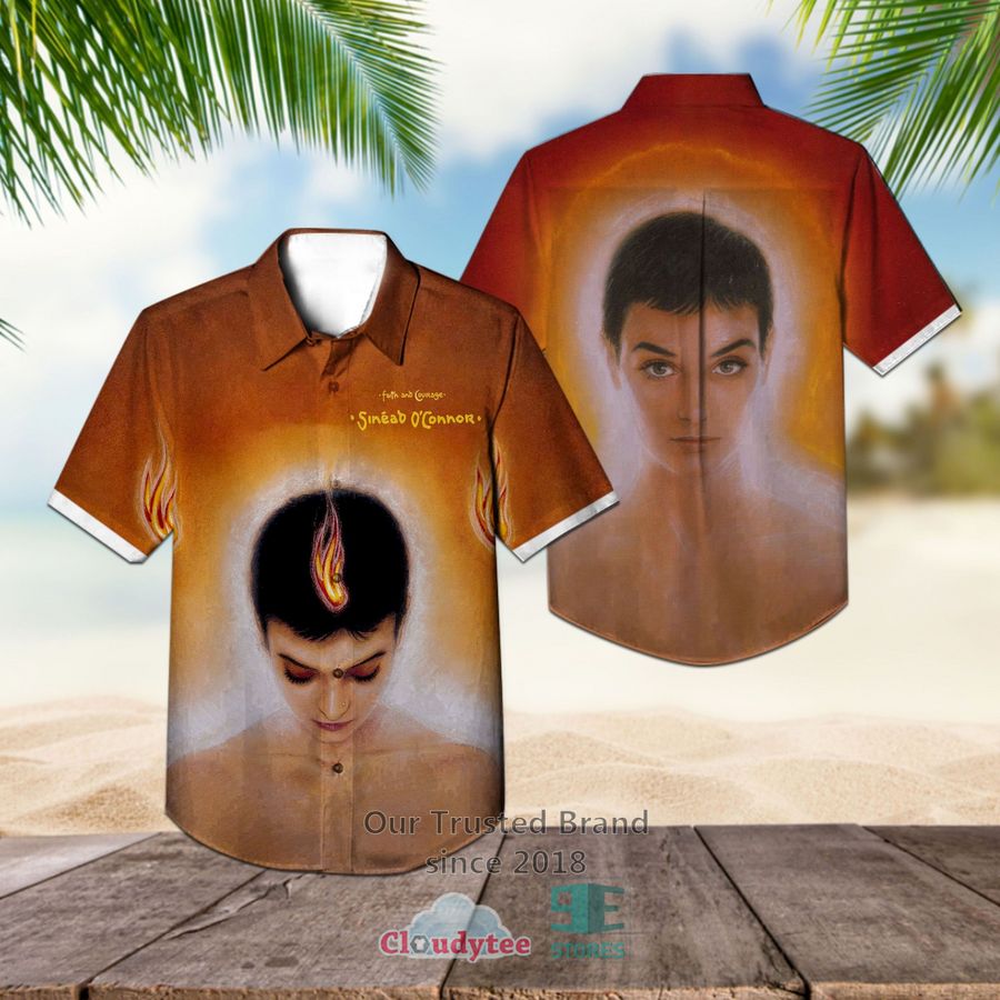 Sinead O Connor Faith And Courage Hawaiian Casual Shirt Aloha Beach Shirt