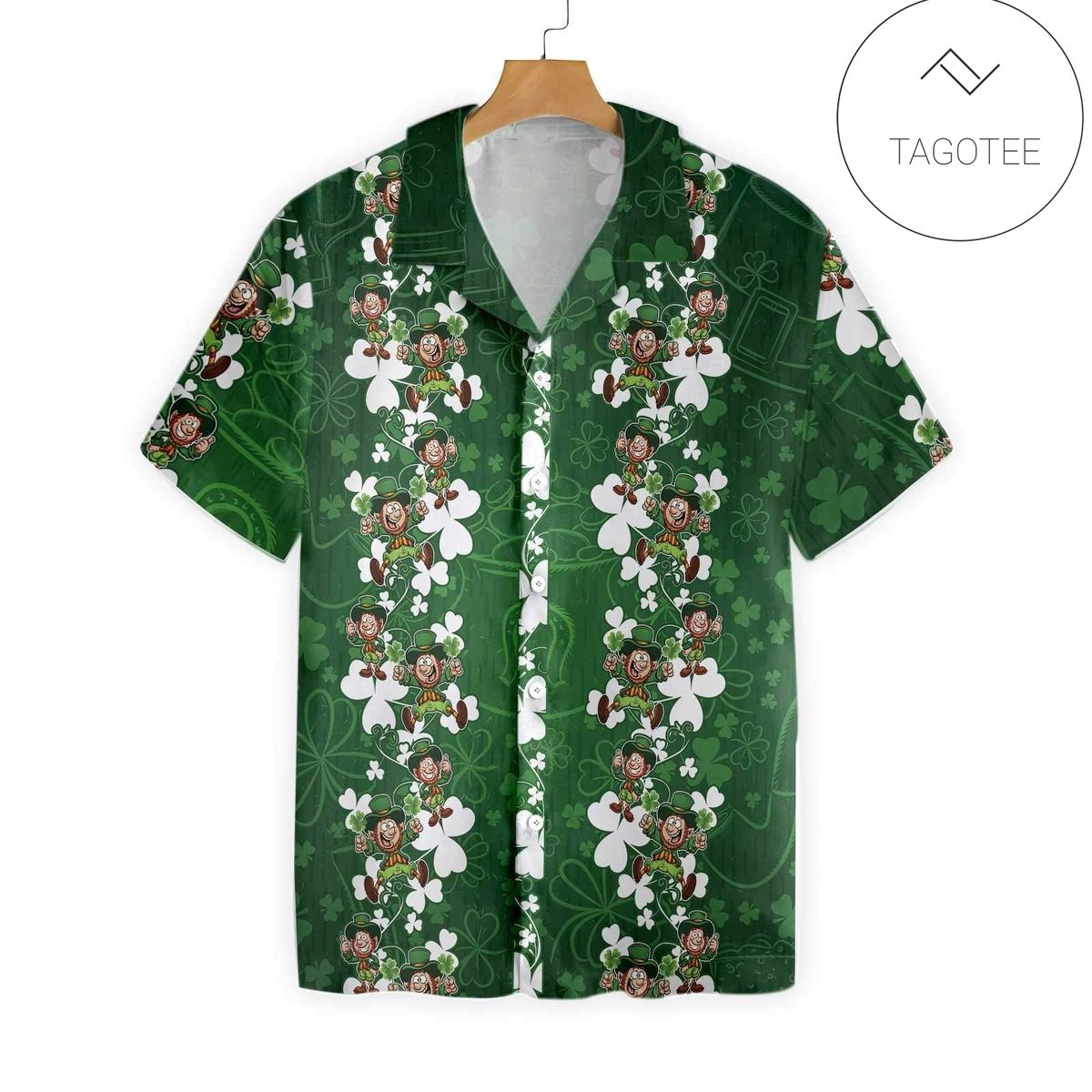 St Patrick’S Day Hawaii Shirt Leprechauns Pattern Green Aloha Shirt St Patrick’S Day Shirt