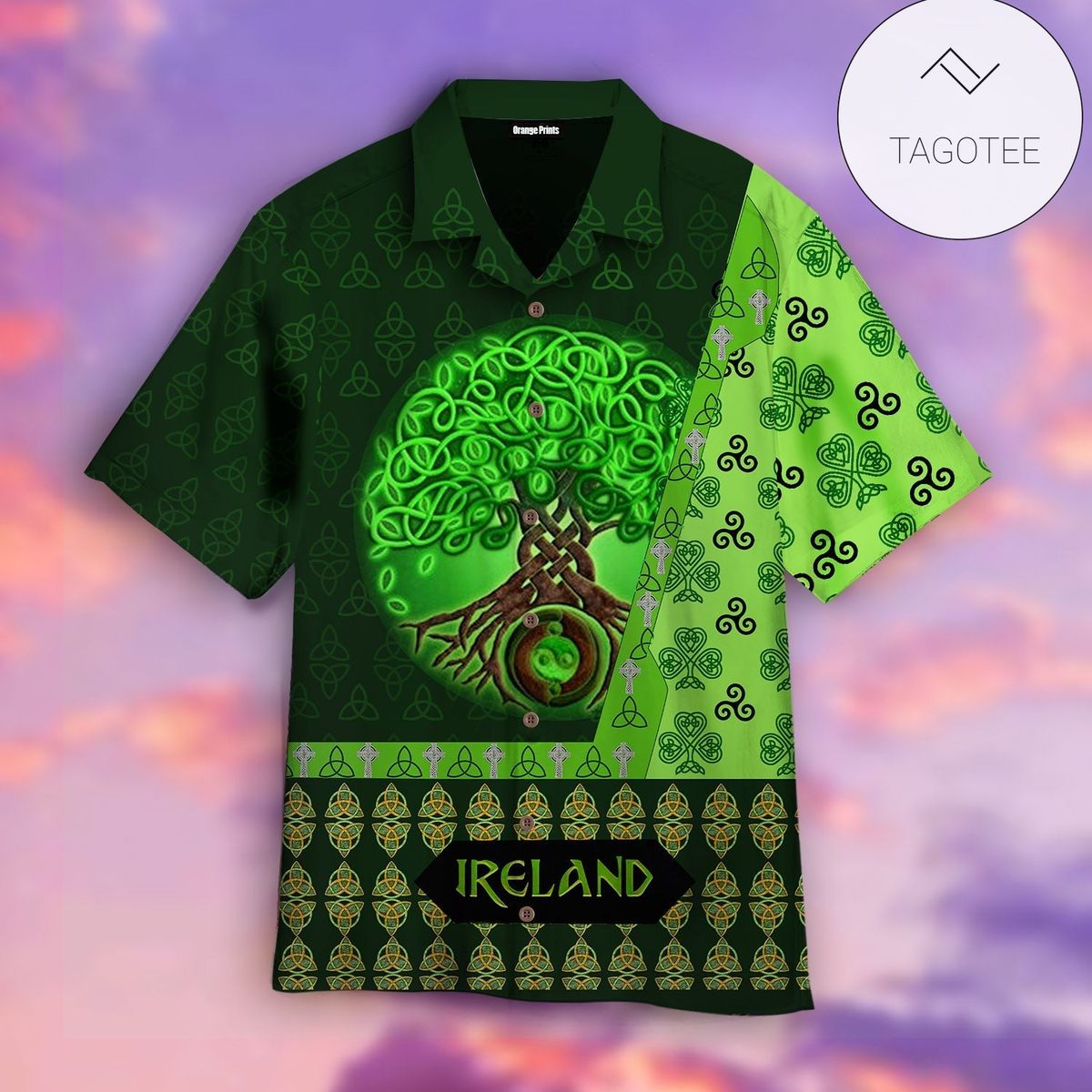 St Patrick’S Day Hawaii Shirt Tree Ireland Celtic Knot Green Aloha Shirt St Patrick’S Day Shirt