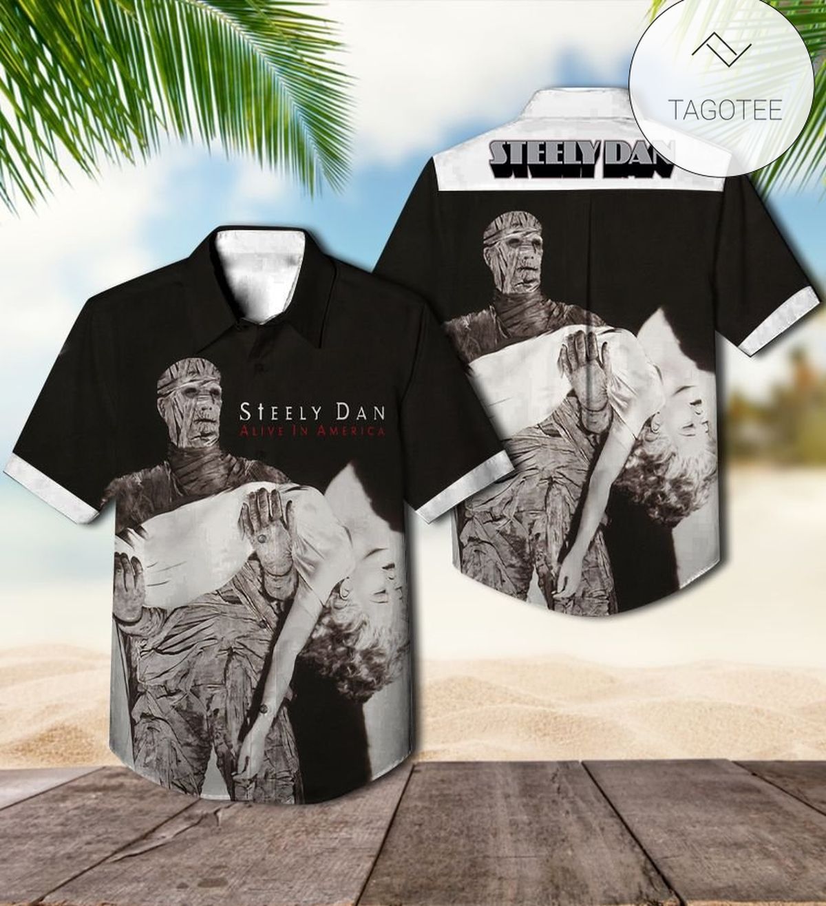 Steely Dan Alive In America Album Cover Hawaiian Shirt