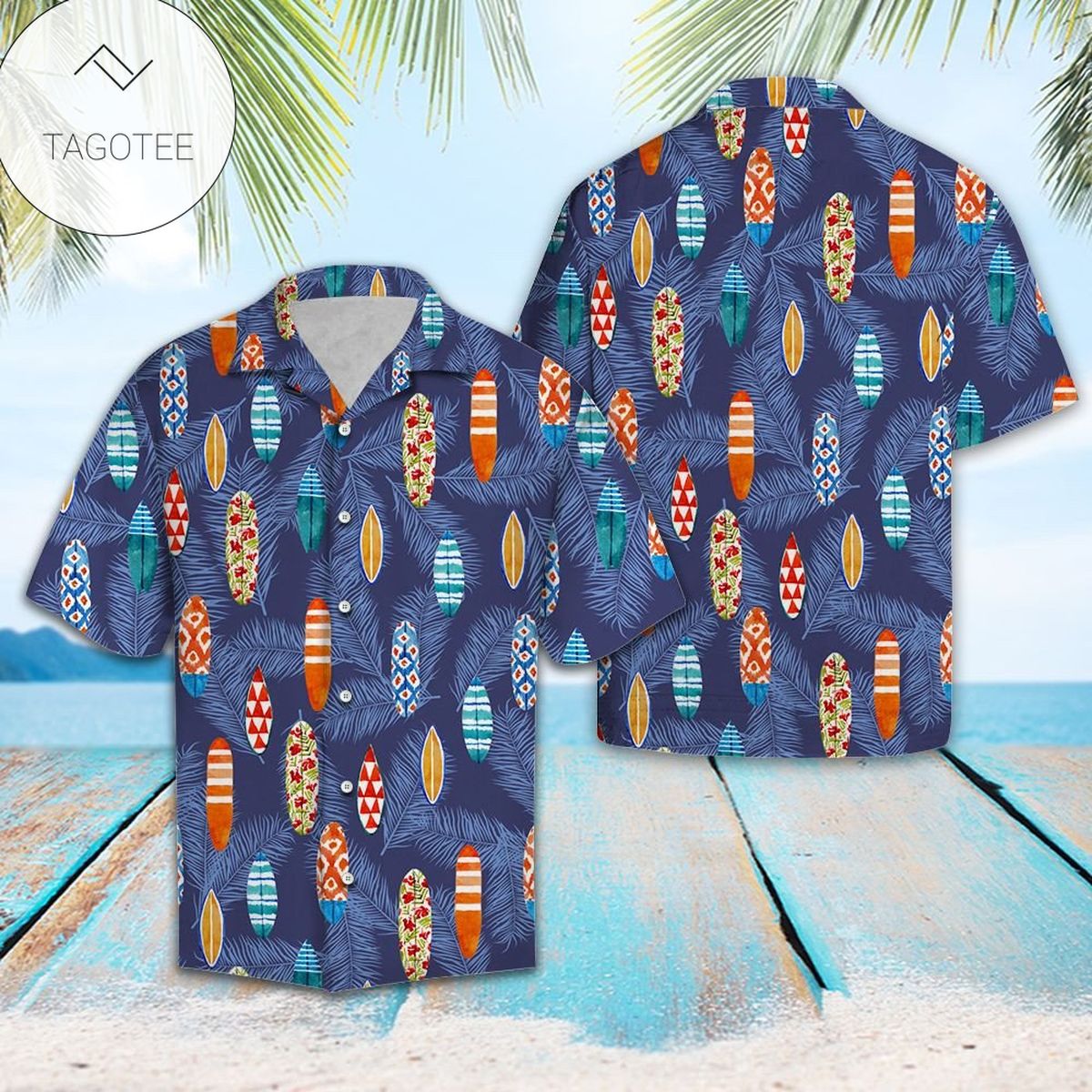 Tropical Surfboard Hawaii Shirt
